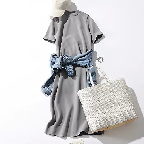 【スローン/SLOANE】の14Gミラノリブ 半袖クルーネックワンピース 人気、トレンドファッション・服の通販 founy(ファニー) 　ファッション　Fashion　レディースファッション　WOMEN　ワンピース　Dress　シェイプ　Shape　ドレープ　Drape　フィット　Fit　ミラノリブ　Milan Ribs　エレガント 上品　Elegant　半袖　Short Sleeve　夏　Summer　抗菌　Antibacterial　洗える　Washable　other-2|ID: prp329100004551139 ipo3291000000032166965
