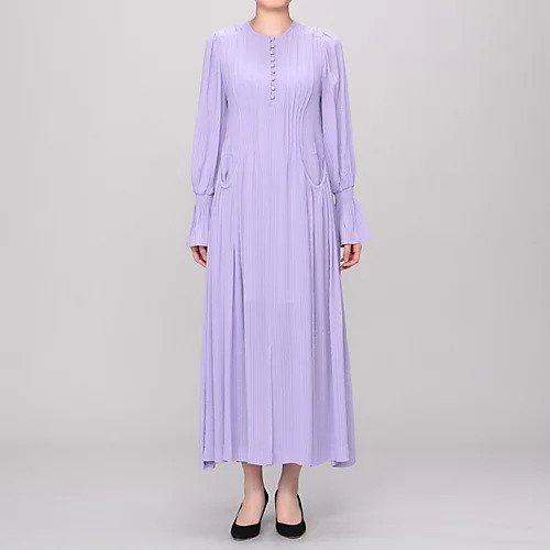 【ジェーンスミス/JANE SMITH】のSTRIPE JACQUARD LONG OP インテリア・キッズ・メンズ・レディースファッション・服の通販 founy(ファニー) https://founy.com/ ファッション Fashion レディースファッション WOMEN ワンピース Dress ギャザー Gather ストライプ Stripe ドレープ Drape フロント Front ポケット Pocket |ID: prp329100004551142 ipo3291000000032355455