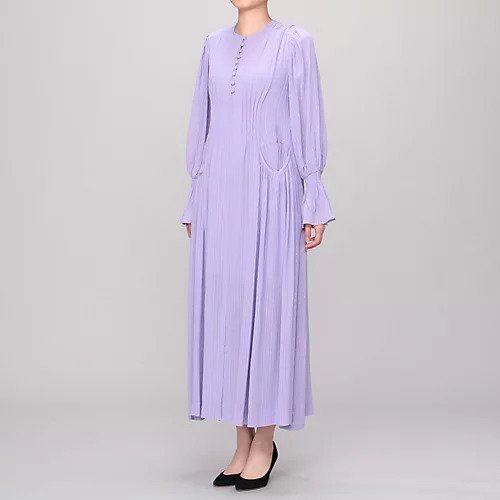 【ジェーンスミス/JANE SMITH】のSTRIPE JACQUARD LONG OP 人気、トレンドファッション・服の通販 founy(ファニー) 　ファッション　Fashion　レディースファッション　WOMEN　ワンピース　Dress　ギャザー　Gather　ストライプ　Stripe　ドレープ　Drape　フロント　Front　ポケット　Pocket　other-2|ID: prp329100004551142 ipo3291000000032355458