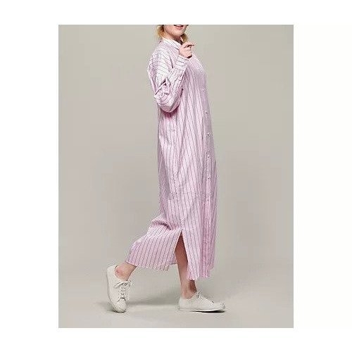 【バイ マレーネ ビルガー/BY MALENE BIRGER】のEINA DRESS SHIRT 人気、トレンドファッション・服の通販 founy(ファニー) 　ファッション　Fashion　レディースファッション　WOMEN　トップス・カットソー　Tops/Tshirt　シャツ/ブラウス　Shirts/Blouses　ワンピース　Dress　ドレス　Party Dresses　ストライプ　Stripe　スリット　Slit　ドレス　Dress　フォルム　Form　洗える　Washable　羽織　Haori　other-3|ID: prp329100004551147 ipo3291000000032355485