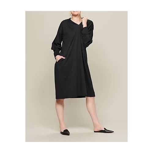 【ゼロエイトサーカス/08sircus】のLotus cross jersey tuck dress 人気、トレンドファッション・服の通販 founy(ファニー) 　ファッション　Fashion　レディースファッション　WOMEN　ワンピース　Dress　ドレス　Party Dresses　インド　India　カットソー　Cut And Sew　ドレス　Dress　フロント　Front　洗える　Washable　other-2|ID: prp329100004551149 ipo3291000000032355187