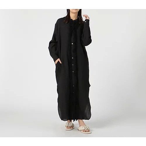 【カバナ/Cabana】の【HPS別注&復刻】リネンフリルシャツワンピース インテリア・キッズ・メンズ・レディースファッション・服の通販 founy(ファニー) https://founy.com/ ファッション Fashion レディースファッション WOMEN ワンピース Dress シャツワンピース Shirt Dresses スリット Slit ポケット Pocket 別注 Special Order |ID: prp329100004551157 ipo3291000000032167073
