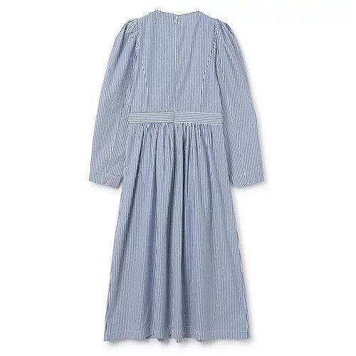 【シー ニューヨーク/Sea NEW YORK】のAXELLE STRIPE SHIRTING L/S DRESS (D1) 人気、トレンドファッション・服の通販 founy(ファニー) 　ファッション　Fashion　レディースファッション　Fashion for Women　トップス・カットソー　Cut & Sew Tops　シャツ・ブラウス・オフィスカジュアル　Elegant Blouses & Button-Ups　ワンピース　Dresses　フォーマル・パーティードレス・結婚式用ドレス　Elegant & Casual Dresses　2023年　2023　2023-2024秋冬・A/W　Autumn/Winter 2023–24 AW23–24　ストライプ　Stripe, Striped Pattern　フェミニン　Feminine, Girly　レース　Lace, Lace Fabric　ロング　Long, Long-Length　other-2|ID: prp329100004551169 ipo3291000000033513295
