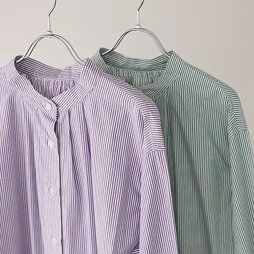 【スアデオ/suadeo】のバンドカラーシャツワンピース 人気、トレンドファッション・服の通販 founy(ファニー) 　ファッション　Fashion　レディースファッション　Fashion for Women　ワンピース　Dresses　シャツワンピース / 1枚で着映えコーデ　Shirt Dresses　ストライプ　Stripe, Striped Pattern　バランス　Balance, Style Balance　ポケット　Pocket, Pocket Detail　洗える　Machine Washable　羽織　Haori, Light Jacket　other-3|ID: prp329100004551171 ipo3291000000032634092