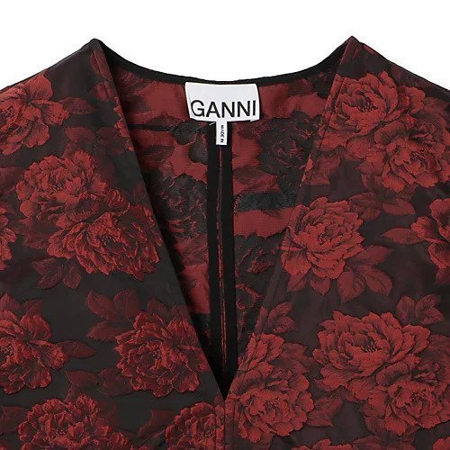 【ガニー/GANNI】のBotanical Jacquard Mini Dress 人気、トレンドファッション・服の通販 founy(ファニー) 　ファッション　Fashion　レディースファッション　WOMEN　ワンピース　Dress　ドレス　Party Dresses　2024年　2024　2024春夏・S/S　Ss,Spring/Summer,2024　クラシック　Classic　ショルダー　Shoulder　ドレス　Dress　モダン　Modern　洗える　Washable　other-3|ID: prp329100004551175 ipo3291000000032355654