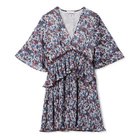 【ガニー/GANNI】のPleated Georgette V-neck Flounce Mini Dress Multicolour|ID: prp329100004551176 ipo3291000000033513496