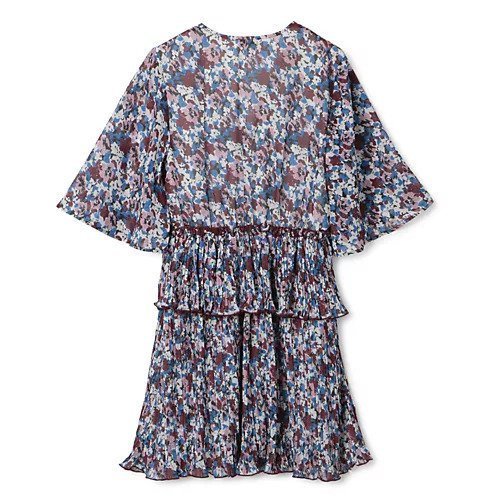 【ガニー/GANNI】のPleated Georgette V-neck Flounce Mini Dress 人気、トレンドファッション・服の通販 founy(ファニー) 　ファッション　Fashion　レディースファッション　Fashion for Women　トップス・カットソー　Cut & Sew Tops　Vネックトップス　V-Neck Tops / V-Cut Neckline Shirts　ワンピース　Dresses　フォーマル・パーティードレス・結婚式用ドレス　Elegant & Casual Dresses　2024年　2024　2024春夏・S/S　Spring/Summer 2024 SS24　チュニック　Tunic, Long Top　ティアード　Tiered, Tiered Style　トレンド　Trend, Trending Now　ドレス　Dress, One-Piece　プリーツ　Pleats, Pleated　マキシ　Maxi, Full Length　洗える　Machine Washable　other-2|ID: prp329100004551176 ipo3291000000033513497