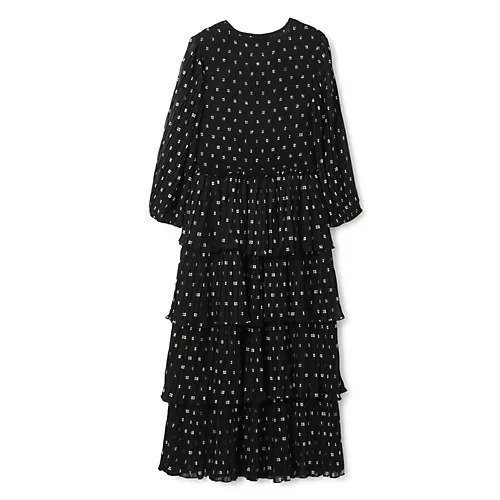 【ガニー/GANNI】のPleated Georgette Flounce Smock Midi Dress 人気、トレンドファッション・服の通販 founy(ファニー) 　ファッション　Fashion　レディースファッション　WOMEN　ワンピース　Dress　ドレス　Party Dresses　2024年　2024　2024春夏・S/S　Ss,Spring/Summer,2024　クラシカル　Classical　スモック　Smock　ティアード　Tiered　ドレス　Dress　バランス　Balance　プリーツ　Pleats　モチーフ　Motif　洗える　Washable　other-2|ID: prp329100004551178 ipo3291000000032167221