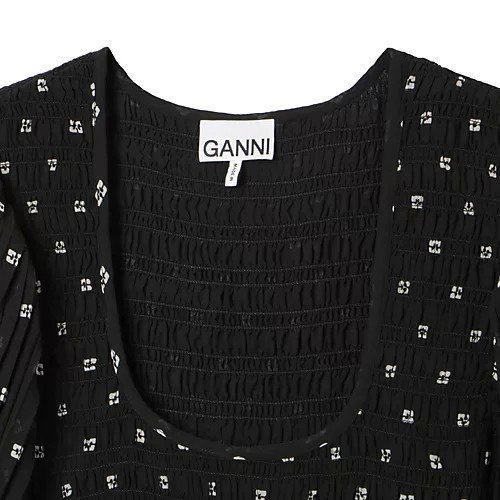 【ガニー/GANNI】のPleated Georgette Flounce Smock Midi Dress 人気、トレンドファッション・服の通販 founy(ファニー) 　ファッション　Fashion　レディースファッション　WOMEN　ワンピース　Dress　ドレス　Party Dresses　2024年　2024　2024春夏・S/S　Ss,Spring/Summer,2024　クラシカル　Classical　スモック　Smock　ティアード　Tiered　ドレス　Dress　バランス　Balance　プリーツ　Pleats　モチーフ　Motif　洗える　Washable　other-3|ID: prp329100004551178 ipo3291000000032167223