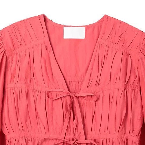 【マーレット/MERLETTE】のLASSE 人気、トレンドファッション・服の通販 founy(ファニー) 　ファッション　Fashion　レディースファッション　Fashion for Women　2024年　2024　2024春夏・S/S　Spring/Summer 2024 SS24　インド　Indian Textile　ギャザー　Gathered, Ruffled　ティアード　Tiered, Tiered Style　デコルテ　Décolleté, Neckline　ドレス　Dress, One-Piece　リボン　Ribbon, Bow　洗える　Machine Washable　other-3|ID: prp329100004551182 ipo3291000000032705058