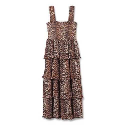 【ガニー/GANNI】のPleated Georgette Flounce Smock Midi Dress 人気、トレンドファッション・服の通販 founy(ファニー) 　ファッション　Fashion　レディースファッション　WOMEN　ワンピース　Dress　ドレス　Party Dresses　2024年　2024　2024春夏・S/S　Ss,Spring/Summer,2024　ギャザー　Gather　ティアード　Tiered　ドレス　Dress　プリーツ　Pleats　ラップ　Wrap　リゾート　Resort　レオパード　Leopard　ワイド　Wide　ヴィンテージ　Vintage　洗える　Washable　other-2|ID: prp329100004551185 ipo3291000000032355695