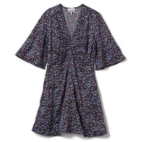 【ガニー/GANNI】のCrinkled Satin V-neck Mini Dress インテリア・キッズ・メンズ・レディースファッション・服の通販 founy(ファニー) https://founy.com/ ファッション Fashion レディースファッション Fashion for Women トップス・カットソー Cut & Sew Tops Vネックトップス V-Neck Tops / V-Cut Neckline Shirts ワンピース Dresses フォーマル・パーティードレス・結婚式用ドレス Elegant & Casual Dresses 2024年 2024 2024春夏・S/S Spring/Summer 2024 SS24 アクセサリー Fashion Accessories トレンド Trend, Trending Now ドレス Dress, One-Piece フラワー Flower, Floral プリント Print, Printed Pattern モダン Modern, Contemporary 今季 This Season, Current Season 洗える Machine Washable |ID: prp329100004551187 ipo3291000000033513530