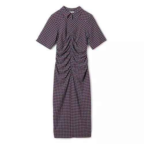 【ガニー/GANNI】のStretch Seersucker Fitted Dress 人気、トレンドファッション・服の通販 founy(ファニー) 　ファッション　Fashion　レディースファッション　WOMEN　ワンピース　Dress　ドレス　Party Dresses　2024年　2024　2024春夏・S/S　Ss,Spring/Summer,2024　ギャザー　Gather　ストレッチ　Stretch　チェック　Check　半袖　Short Sleeve　洗える　Washable　other-2|ID: prp329100004551190 ipo3291000000032355724
