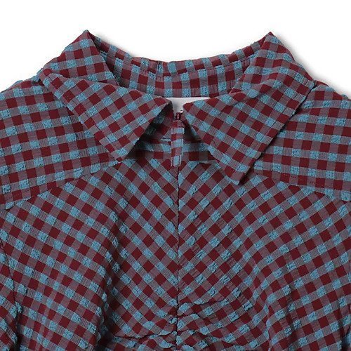【ガニー/GANNI】のStretch Seersucker Fitted Dress 人気、トレンドファッション・服の通販 founy(ファニー) 　ファッション　Fashion　レディースファッション　WOMEN　ワンピース　Dress　ドレス　Party Dresses　2024年　2024　2024春夏・S/S　Ss,Spring/Summer,2024　ギャザー　Gather　ストレッチ　Stretch　チェック　Check　半袖　Short Sleeve　洗える　Washable　other-3|ID: prp329100004551190 ipo3291000000032355726