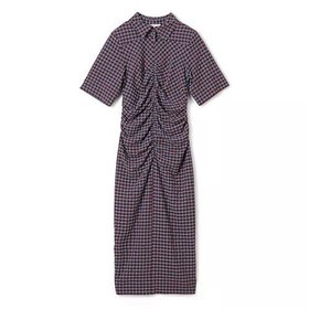 【ガニー/GANNI】 Stretch Seersucker Fitted Dress人気、トレンドファッション・服の通販 founy(ファニー) ファッション Fashion レディースファッション Fashion for Women ワンピース Dresses フォーマル・パーティードレス・結婚式用ドレス Elegant & Casual Dresses 2024年 2024 2024春夏・S/S Spring/Summer 2024 SS24 ギャザー Gathered, Ruffled ストレッチ Stretch, Stretchy Fabric チェック Check, Plaid, Tartan 半袖 Short Sleeve, Half Sleeve 洗える Machine Washable |ID:prp329100004551190