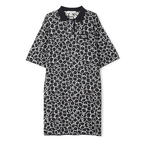 【メゾン キツネ/MAISON KITSUNE】のABSTRACT DAISY JACQUARD POLO DRESS インテリア・キッズ・メンズ・レディースファッション・服の通販 founy(ファニー) 　ファッション　Fashion　レディースファッション　WOMEN　ワンピース　Dress　ドレス　Party Dresses　2024年　2024　2024春夏・S/S　Ss,Spring/Summer,2024　ジャカード　Jacquard　バランス　Balance　フェミニン　Feminine　フラワー　Flower　プリント　Print　リネン　Linen　洗える　Washable　INK BLUE|ID: prp329100004551191 ipo3291000000032167298