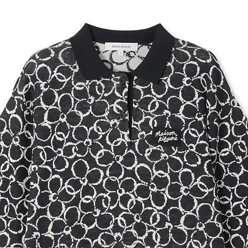 【メゾン キツネ/MAISON KITSUNE】のABSTRACT DAISY JACQUARD POLO DRESS 人気、トレンドファッション・服の通販 founy(ファニー) 　ファッション　Fashion　レディースファッション　WOMEN　ワンピース　Dress　ドレス　Party Dresses　2024年　2024　2024春夏・S/S　Ss,Spring/Summer,2024　ジャカード　Jacquard　バランス　Balance　フェミニン　Feminine　フラワー　Flower　プリント　Print　リネン　Linen　洗える　Washable　other-3|ID: prp329100004551191 ipo3291000000032167301