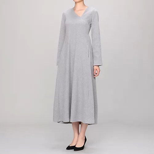 【ジェーンスミス/JANE SMITH】のASYMMETRY NECK LONG OP 人気、トレンドファッション・服の通販 founy(ファニー) 　ファッション　Fashion　レディースファッション　WOMEN　ワンピース　Dress　ギャザー　Gather　ストレッチ　Stretch　テレコ　Tereko　ロング　Long　other-2|ID: prp329100004551195 ipo3291000000032355272