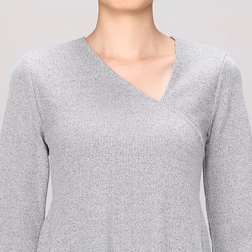 【ジェーンスミス/JANE SMITH】のASYMMETRY NECK LONG OP 人気、トレンドファッション・服の通販 founy(ファニー) 　ファッション　Fashion　レディースファッション　WOMEN　ワンピース　Dress　ギャザー　Gather　ストレッチ　Stretch　テレコ　Tereko　ロング　Long　other-3|ID: prp329100004551195 ipo3291000000032355275
