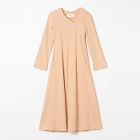 【ジェーンスミス/JANE SMITH】 ASYMMETRY NECK LONG OP人気、トレンドファッション・服の通販 founy(ファニー) ファッション Fashion レディースファッション Fashion for Women ワンピース Dresses ギャザー Gathered, Ruffled ストレッチ Stretch, Stretchy Fabric テレコ Ribbed, Rib Stitch ロング Long, Long-Length |ID:prp329100004551195