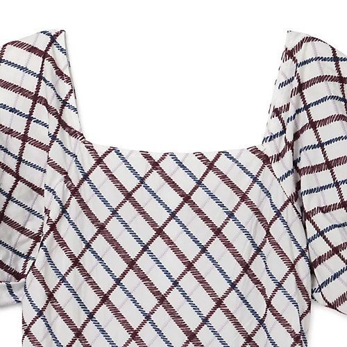 【マーレット/MERLETTE】の”MINERVA”GINGHAM EMBROIDERED DROP WAIST DRESS WITH SHORT PUFF SLEEVE 人気、トレンドファッション・服の通販 founy(ファニー) 　ファッション　Fashion　レディースファッション　WOMEN　トップス・カットソー　Tops/Tshirt　ワンピース　Dress　ドレス　Party Dresses　ギンガム　Gingham　スクエア　Square　スリーブ　Sleeve　チェック　Check　ドレス　Dress　フォルム　Form　フレア　Flare　other-3|ID: prp329100004551207 ipo3291000000032167389