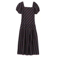 【マーレット/MERLETTE】の”MINERVA”GINGHAM EMBROIDERED DROP WAIST DRESS WITH SHORT PUFF SLEEVE 人気、トレンドファッション・服の通販 founy(ファニー) ファッション Fashion レディースファッション Fashion for Women トップス・カットソー Cut & Sew Tops ワンピース Dresses フォーマル・パーティードレス・結婚式用ドレス Elegant & Casual Dresses ギンガム Gingham, Gingham Fabric スクエア Square, Square Shape スリーブ Sleeve, Long Sleeve / Short Sleeve チェック Check, Plaid, Tartan ドレス Dress, One-Piece フォルム Silhouette, Form フレア Flare, Flared |ID:prp329100004551207