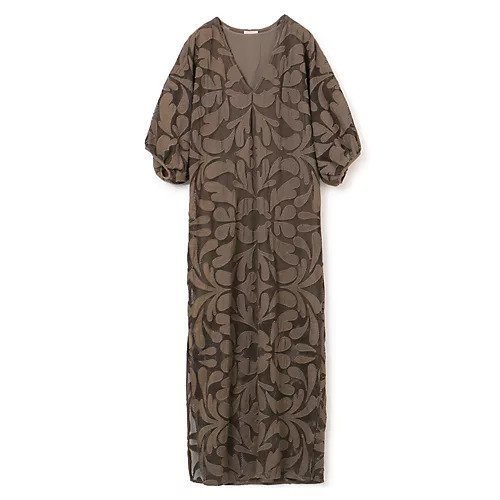 【バイ マレーネ ビルガー/BY MALENE BIRGER】のDYPSIA DRESS インテリア・キッズ・メンズ・レディースファッション・服の通販 founy(ファニー) 　ファッション　Fashion　レディースファッション　WOMEN　ワンピース　Dress　ドレス　Party Dresses　スリット　Slit　トリミング　Trimming　ドレス　Dress　パイピング　Piping　パターン　Pattern　マキシ　Maxi　メッシュ　Mesh　DARK MINK|ID: prp329100004551214 ipo3291000000032355532