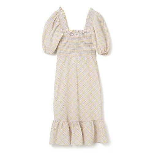 【ガニー/GANNI】のSeersucker Check Dress 人気、トレンドファッション・服の通販 founy(ファニー) 　ファッション　Fashion　レディースファッション　WOMEN　ワンピース　Dress　ドレス　Party Dresses　ガーリー　Girly　クラシカル　Classical　チェック　Check　ドレス　Dress　フィット　Fit　フリル　Frills　マーメイド　Mermaid　洗える　Washable　other-2|ID: prp329100004551215 ipo3291000000032355543