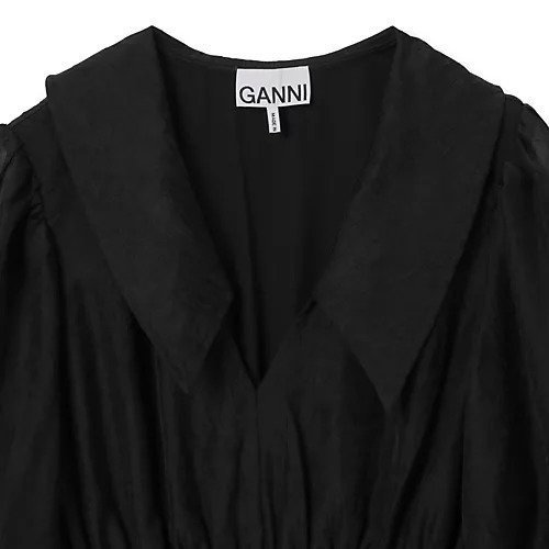 【ガニー/GANNI】のCrinkled Georgette Collar Smock Mini Dress 人気、トレンドファッション・服の通販 founy(ファニー) 　ファッション　Fashion　レディースファッション　WOMEN　ワンピース　Dress　ドレス　Party Dresses　2022年　2022　2022-2023秋冬・A/W　Aw/Autumn/Winter//Fw/Fall-Winter/2022-2023　シャーリング　Shirring　シンプル　Simple　スリーブ　Sleeve　ドレス　Dress　洗える　Washable　other-3|ID: prp329100004551222 ipo3291000000032355584