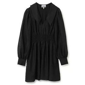 【ガニー/GANNI】 Crinkled Georgette Collar Smock Mini Dress人気、トレンドファッション・服の通販 founy(ファニー) ファッション Fashion レディースファッション Fashion for Women ワンピース Dresses フォーマル・パーティードレス・結婚式用ドレス Elegant & Casual Dresses 2022年 2022 2022-2023秋冬・A/W Autumn/Winter 2022–23 AW22–23 シャーリング Shirring, Ruched シンプル Simple, Minimal スリーブ Sleeve, Long Sleeve / Short Sleeve ドレス Dress, One-Piece 洗える Machine Washable |ID:prp329100004551222