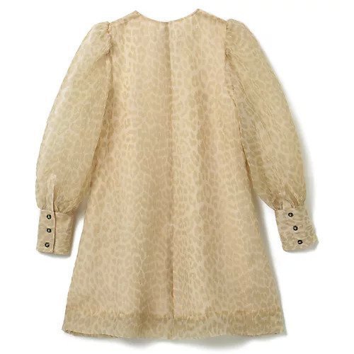 【ガニー/GANNI】のOrganza A-shaped Mini Dress 人気、トレンドファッション・服の通販 founy(ファニー) 　ファッション　Fashion　レディースファッション　WOMEN　ワンピース　Dress　ドレス　Party Dresses　2023年　2023　2023-2024秋冬・A/W　Aw/Autumn/Winter//Fw/Fall-Winter/2023-2024　オーガンジー　Organdy　カフス　Cuffs　クラシカル　Classical　ドレス　Dress　レオパード　Leopard　ロング　Long　洗える　Washable　other-2|ID: prp329100004551230 ipo3291000000032355630