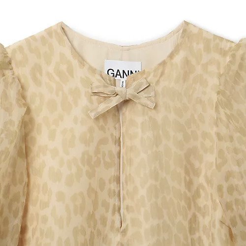 【ガニー/GANNI】のOrganza A-shaped Mini Dress 人気、トレンドファッション・服の通販 founy(ファニー) 　ファッション　Fashion　レディースファッション　WOMEN　ワンピース　Dress　ドレス　Party Dresses　2023年　2023　2023-2024秋冬・A/W　Aw/Autumn/Winter//Fw/Fall-Winter/2023-2024　オーガンジー　Organdy　カフス　Cuffs　クラシカル　Classical　ドレス　Dress　レオパード　Leopard　ロング　Long　洗える　Washable　other-3|ID: prp329100004551230 ipo3291000000032355633