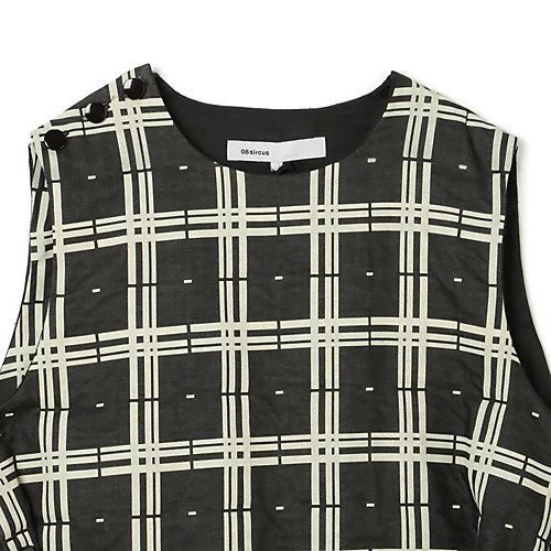 【ゼロエイトサーカス/08sircus】のPigment check bonding dress 人気、トレンドファッション・服の通販 founy(ファニー) 　ファッション　Fashion　レディースファッション　WOMEN　ワンピース　Dress　ドレス　Party Dresses　コンパクト　Compact　チェック　Check　ドレス　Dress　プリント　Print　ボンディング　Bonding　モダン　Modern　other-3|ID: prp329100004551241 ipo3291000000032167576