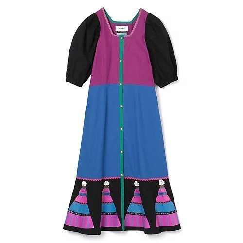【ミュベール/MUVEIL】のドールプリントワンピース インテリア・キッズ・メンズ・レディースファッション・服の通販 founy(ファニー) https://founy.com/ ファッション Fashion レディースファッション WOMEN ワンピース Dress ガーリー Girly ギャザー Gather スクエア Square プリント Print 洗える Washable |ID: prp329100004551247 ipo3291000000032167607