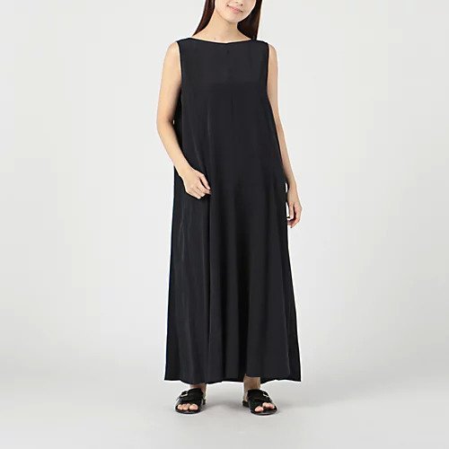 【トゥエルブクローゼット/12closet】の【洗える】UV加工ビンテージサテンワンピース インテリア・キッズ・メンズ・レディースファッション・服の通販 founy(ファニー) 　ファッション　Fashion　レディースファッション　WOMEN　ワンピース　Dress　とろみ　Thickness　カーディガン　Cardigan　チェック　Check　ノースリーブ　No Sleeve　フレア　Flare　リボン　Ribbon　エレガント 上品　Elegant　洗える　Washable　ネイビー|ID: prp329100004551255 ipo3291000000032167649