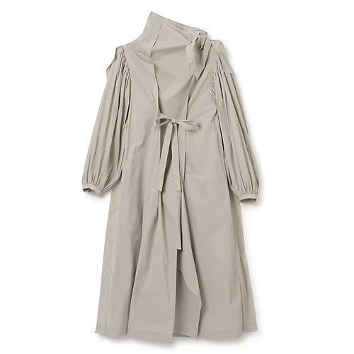 【トーガ/TOGA】のPolyester twill dress インテリア・キッズ・メンズ・レディースファッション・服の通販 founy(ファニー) 　ファッション　Fashion　レディースファッション　WOMEN　ワンピース　Dress　ドレス　Party Dresses　アシンメトリー　Asymmetry　ギャザー　Gather　スタンド　Stand　ツイル　Twill　フェミニン　Feminine　フロント　Front　リボン　Ribbon　OFF WHITE|ID: prp329100004551259 ipo3291000000032167667
