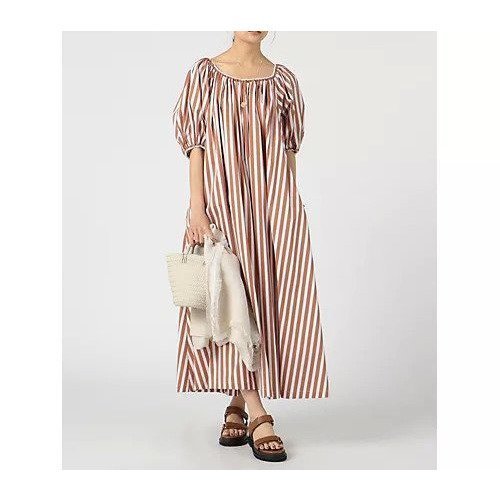 【ウーア/Uhr】のPuff Sleeve Off-shoulder Dress 人気、トレンドファッション・服の通販 founy(ファニー) 　ファッション　Fashion　レディースファッション　Fashion for Women　トップス・カットソー　Cut & Sew Tops　ワンピース　Dresses　フォーマル・パーティードレス・結婚式用ドレス　Elegant & Casual Dresses　ストライプ　Stripe, Striped Pattern　ドレス　Dress, One-Piece　夏　Summer　無地　Plain, Solid Color　other-2|ID: prp329100004551262 ipo3291000000032634457