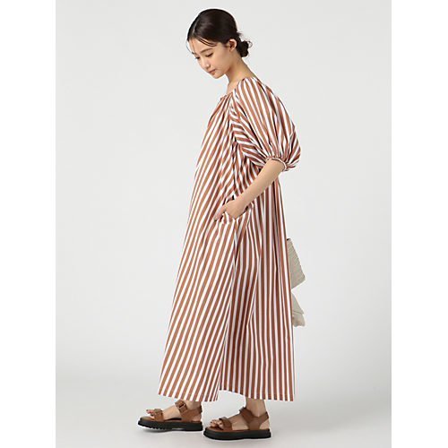 【ウーア/Uhr】のPuff Sleeve Off-shoulder Dress 人気、トレンドファッション・服の通販 founy(ファニー) 　ファッション　Fashion　レディースファッション　Fashion for Women　トップス・カットソー　Cut & Sew Tops　ワンピース　Dresses　フォーマル・パーティードレス・結婚式用ドレス　Elegant & Casual Dresses　ストライプ　Stripe, Striped Pattern　ドレス　Dress, One-Piece　夏　Summer　無地　Plain, Solid Color　other-3|ID: prp329100004551262 ipo3291000000032634458