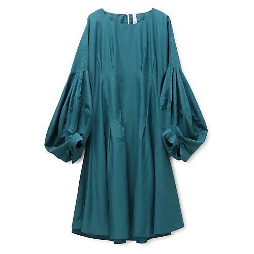 【マーレット/MERLETTE】の”ARASHIYAMA”STATEMENT SLEEVE DRESS WITH WAIST PIN TUCKS インテリア・キッズ・メンズ・レディースファッション・服の通販 founy(ファニー) 　ファッション　Fashion　レディースファッション　WOMEN　トップス・カットソー　Tops/Tshirt　ワンピース　Dress　ドレス　Party Dresses　バルーン　Balloon　ロング　Long　TEAL|ID: prp329100004551270 ipo3291000000032167713