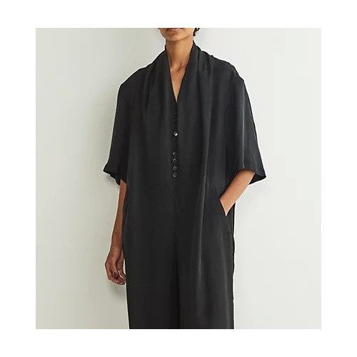 【アキラナカ/AKIRANAKA】のDrape neck padded hem combinaison 人気、トレンドファッション・服の通販 founy(ファニー) 　ファッション　Fashion　レディースファッション　Fashion for Women　エレガント 上品　Elegant　コンビネゾン　Jumpsuit, All-in-One　ドレープ　Drape, Draping Fabric　リュクス　Luxury, Elegant, High-End, Chic　ワイド　Wide, Wide Fit　other-3|ID: prp329100004551293 ipo3291000000032705195