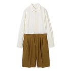 【オーバーコート/OVERCOAT】のTAILORED JUMPSUIT WITH SHIRT COLLAR 人気、トレンドファッション・服の通販 founy(ファニー) ファッション Fashion レディースファッション Fashion for Women トップス・カットソー Cut & Sew Tops シャツ・ブラウス・オフィスカジュアル Elegant Blouses & Button-Ups 2023年 2023 2023春夏・S/S Spring/Summer 2023 SS23 ギャザー Gathered, Ruffled ショート Short, Short Length スーツ Suit, Formalwear ドッキング Docking, Mixed Material ビジネス 仕事 通勤 Business / Work / Commuting リラックス Relax, Relaxed Fit 定番 Standard, Basic Item 楽ちん Easy Fit, Comfortable thumbnail IVORY X GOLD|ID: prp329100004551296 ipo3291000000033513650