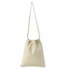 【モダン ウィーヴィング/MODERN WEAVING】のSLIM LAMB DRAWSTRING TOTE Pale Khaki|ID: prp329100004551352 ipo3291000000032168168