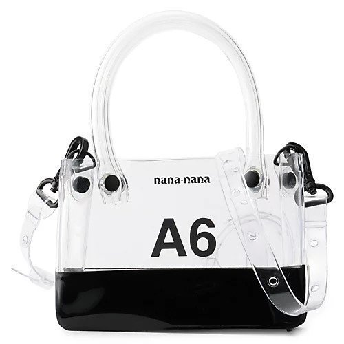 【ナナナナ/NaNa-NaNa】のPVC OPAQUE A6 BAG インテリア・キッズ・メンズ・レディースファッション・服の通販 founy(ファニー) 　ファッション　Fashion　レディースファッション　Ladies' Fashion Online　バッグ　Bag　ショルダー　Shoulder　ハンド　Hand　ラップ　Wrap　CLEAR &#215; BLACK|ID: prp329100004551362 ipo3291000000032634877