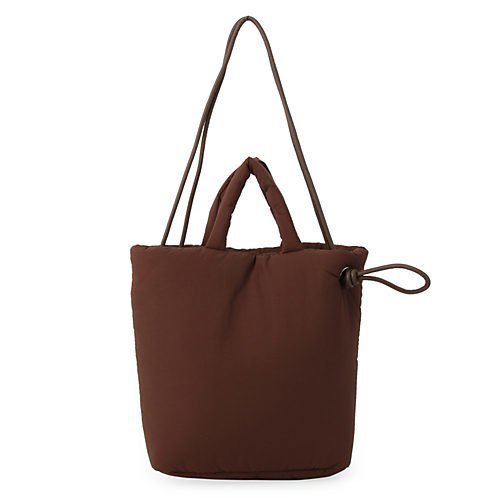 【アンドミューク/&MyuQ】の”FATA”パフBIGトートバッグ(ストラップ付) インテリア・キッズ・メンズ・レディースファッション・服の通販 founy(ファニー) 　ファッション　Fashion　レディースファッション　WOMEN　バッグ　Bag　ポケット　Pocket　ラップ　Wrap　旅行　Travel　BROWN|ID: prp329100004551406 ipo3291000000032168515