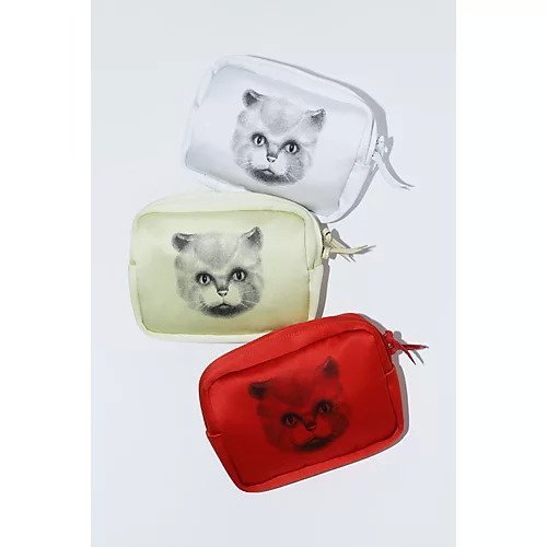 【トーガ/TOGA】のCat print pouch GOKITA SP 人気、トレンドファッション・服の通販 founy(ファニー) 　ファッション　Fashion　レディースファッション　Fashion for Women　キャンバス　Canvas, Canvas Fabric　クラッチ　Clutch, Clutch Bag　コレクション　Collection, Seasonal Line　フォルム　Silhouette, Form　プリント　Print, Printed Pattern　ポーチ　Pouch, Small Case　ラッフル　Ruffle, Frill　ループ　Loop, Loop Knit　猫　Cat, Kitty　other-2|ID: prp329100004551441 ipo3291000000032705335