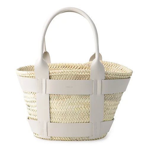 【デメリエー/DeMellier】のSantorini レザーハンドルかごバッグ インテリア・キッズ・メンズ・レディースファッション・服の通販 founy(ファニー) 　ファッション　Fashion　レディースファッション　WOMEN　バッグ　Bag　今季　This Season　定番　Standard　オフホワイト|ID: prp329100004551468 ipo3291000000032168851