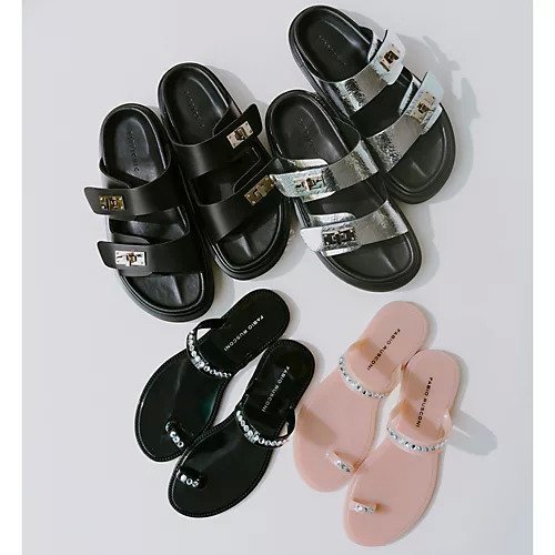 【ファビオ ルスコーニ/FABIO RUSCONI】の親指ビジューサンダル 人気、トレンドファッション・服の通販 founy(ファニー) 　ファッション　Fashion　レディースファッション　Fashion for Women　クリスタル　Crystal, Swarovski　ビジュー　Bijou, Jewel-like Accent　フラット　Flat, Flat Shoes　other-2|ID: prp329100004551480 ipo3291000000034898941