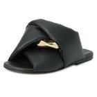 【J.W.アンダーソン/J.W ANDERSON】のFlat Twist Sandal 人気、トレンドファッション・服の通販 founy(ファニー) ファッション Fashion レディースファッション WOMEN 2022年 2022 2022 春夏 S/S Ss,Spring/Summer,2022 クッション Cushion サンダル Sandals チェーン Chain ツイスト Twist フラット Flat thumbnail BLACK|ID: prp329100004551546 ipo3291000000032169309