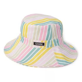 【ガニー/GANNI】のRecycled Tech Bucket Hat Stripes 人気、トレンドファッション・服の通販 founy(ファニー) ファッション Fashion レディースファッション WOMEN 帽子 Hats 2023年 2023 2023春夏・S/S Ss,Spring/Summer,2023 ストライプ Stripe フェミニン Feminine 夏 Summer 春 Spring S/S・春夏 Ss・Spring/Summer |ID:prp329100004551828