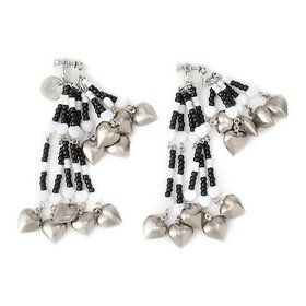 【ミュベール/MUVEIL】 ハートイヤリング人気、トレンドファッション・服の通販 founy(ファニー) ファッション Fashion レディースファッション WOMEN ジュエリー Jewelry リング Rings イヤリング Earrings 2023年 2023 2023春夏・S/S Ss,Spring/Summer,2023 イヤリング Earrings フリンジ Fringe モノトーン Monotone |ID:prp329100004551982